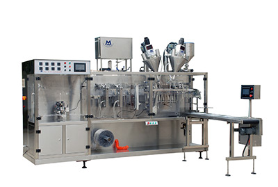 DXD-180水平式全自動包裝機+機械手+裝箱台